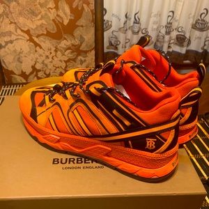 Burberry Cotton & Suede Union Sneakers